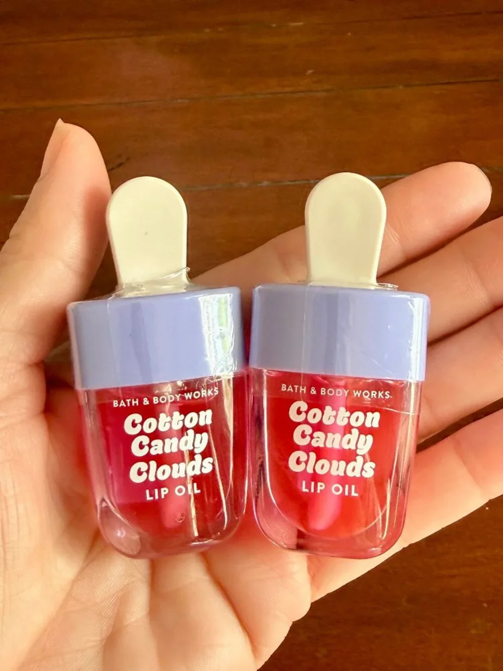NEW 2-Pc COTTON CANDY CLOUDS Lip Oil Bath & Body Works